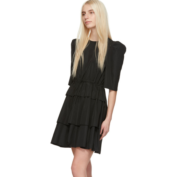 see by chloe black ruffle dress