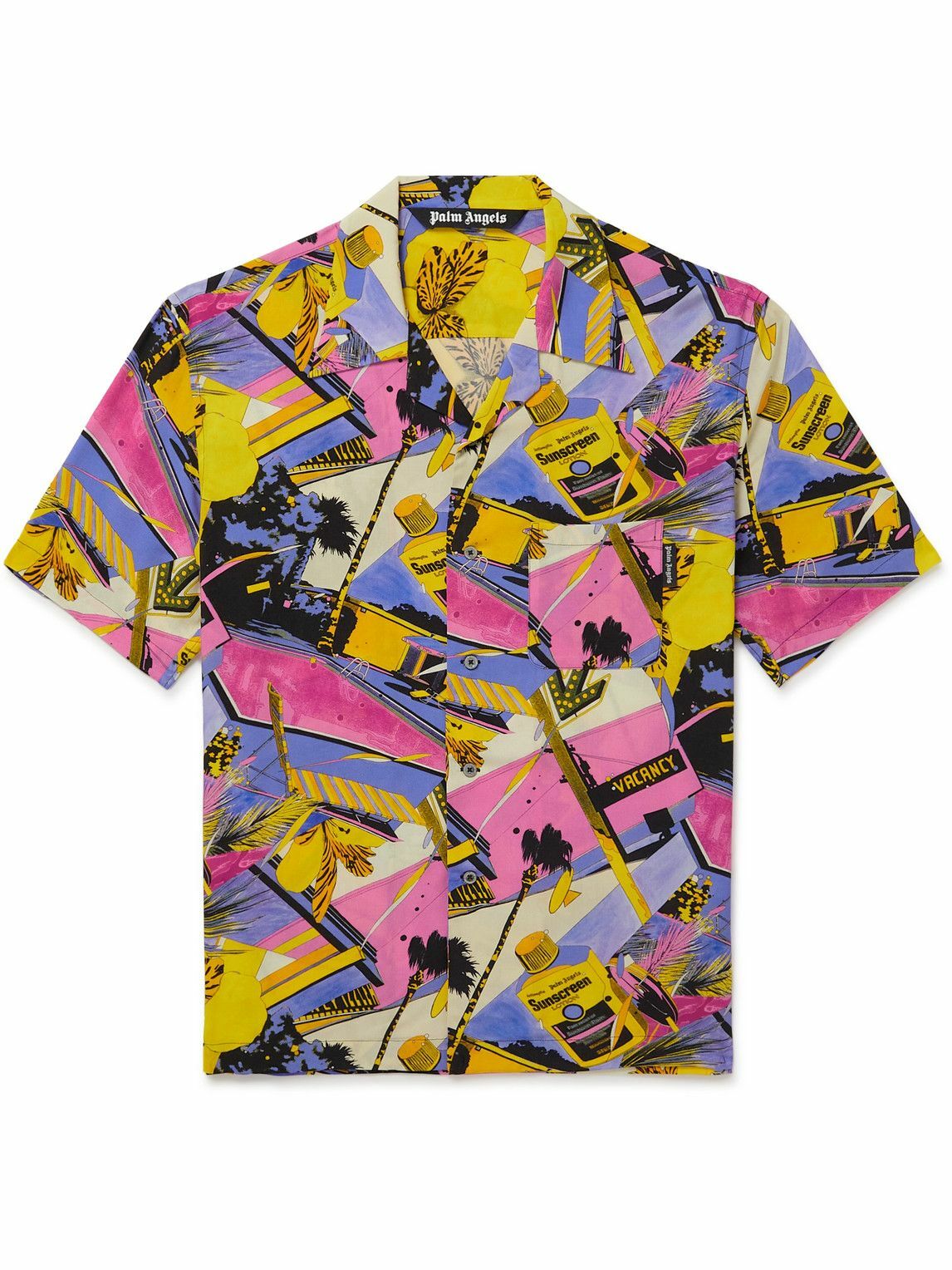 Palm Angels - Camp-Collar Printed Woven Shirt - Multi Palm Angels