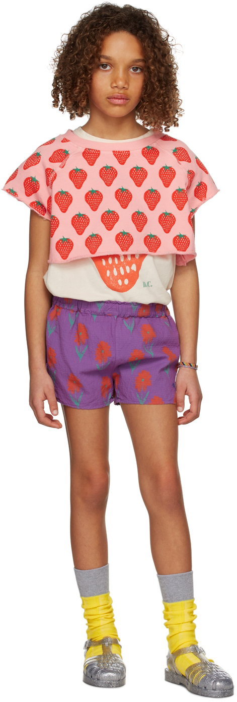 Bobo Choses Kids Retro Flowers All Over Balloon Sleeve Shirt main image 0