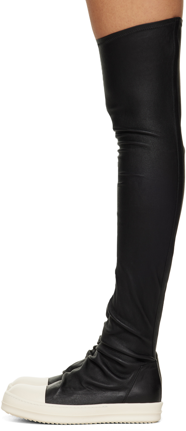 Rick Owens Black Stocking Sneaks Boots