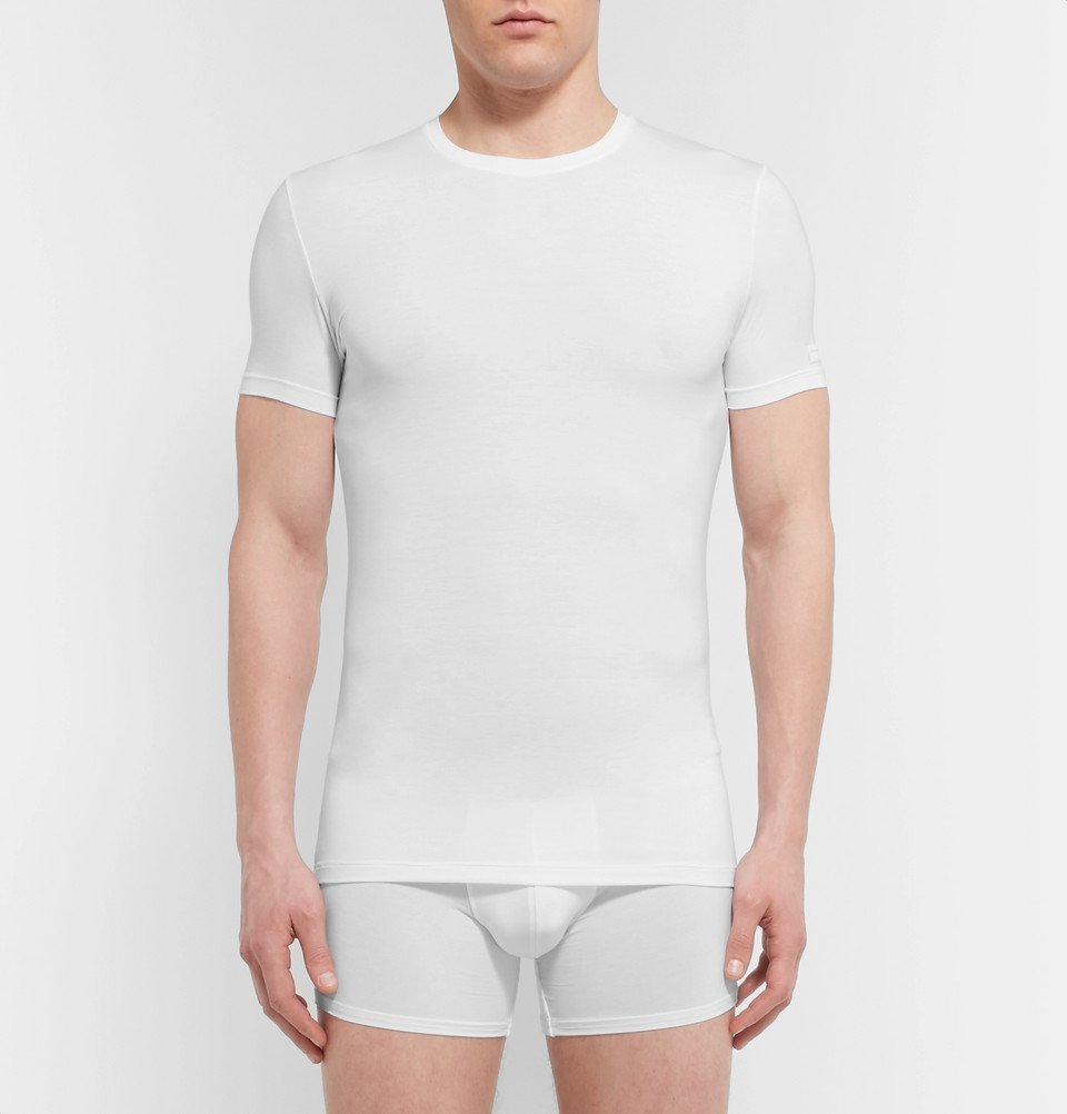 Ermenegildo Zegna - Stretch-Modal T-Shirt - Men - White Ermenegildo Zegna