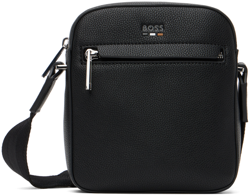 BOSS Black FauxLeather Messenger Bag BOSS