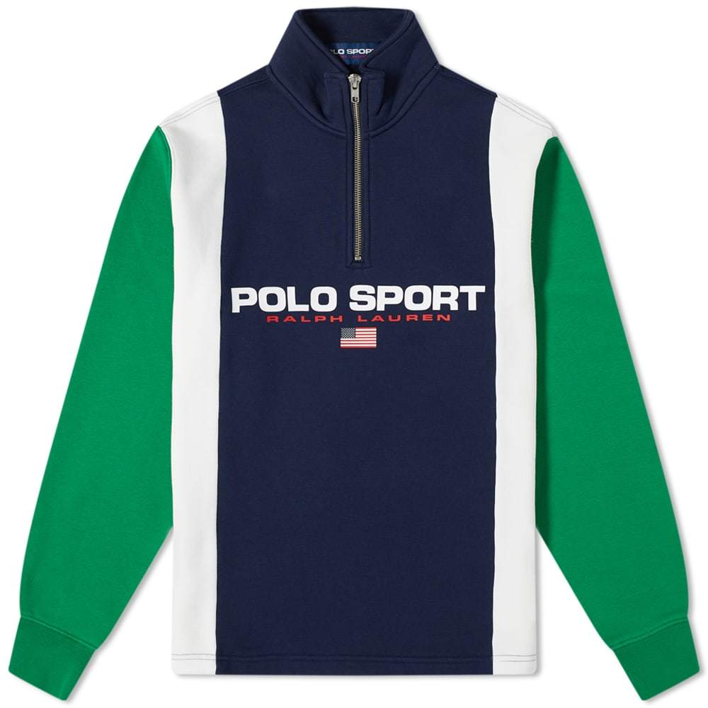 Polo Ralph Lauren Polo Sport Vertical Stripe Quarter Zip Sweat