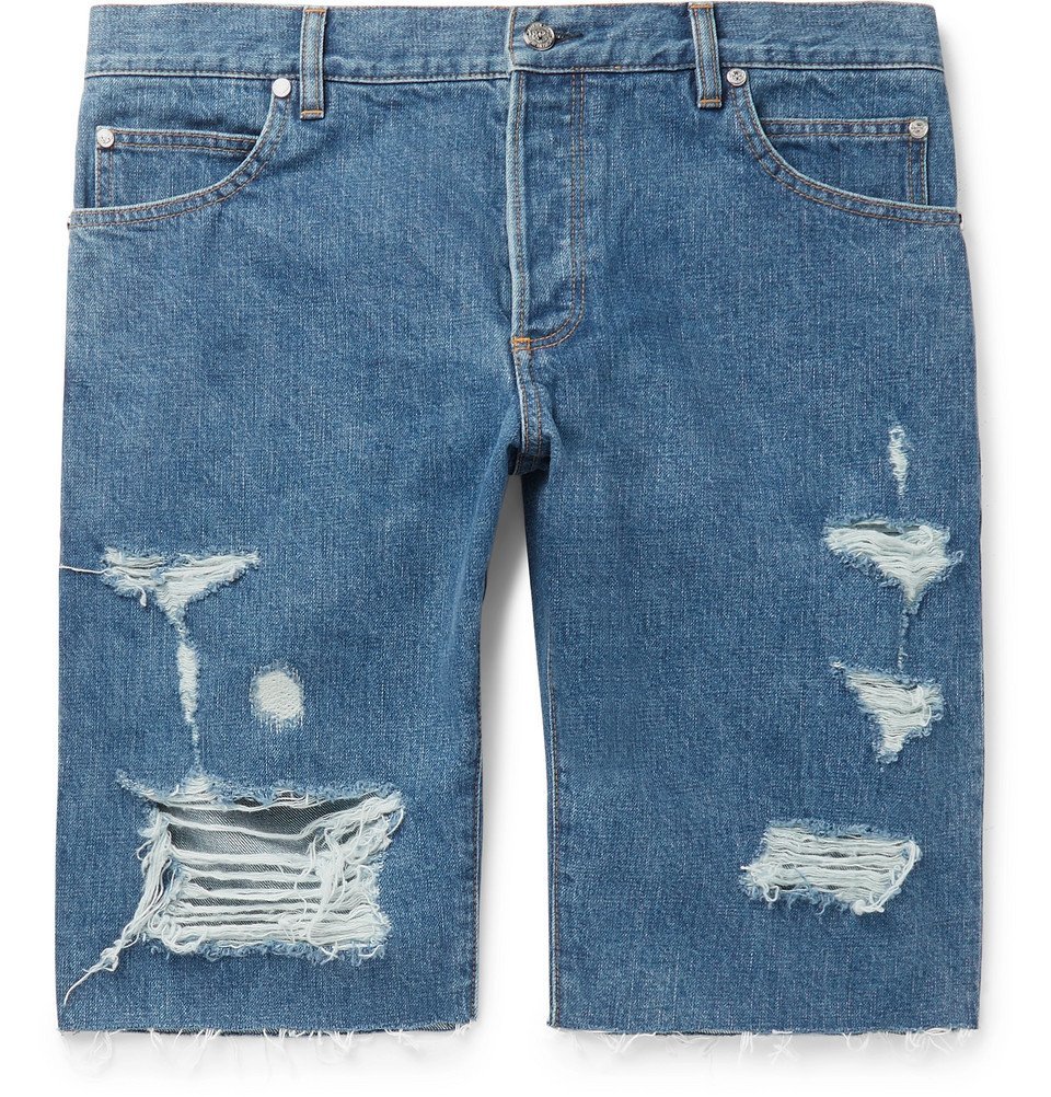 balmain jean shorts