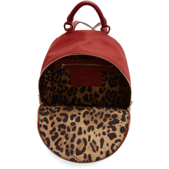 Dolce and Gabbana Red Small Vulcano Backpack Dolce & Gabbana