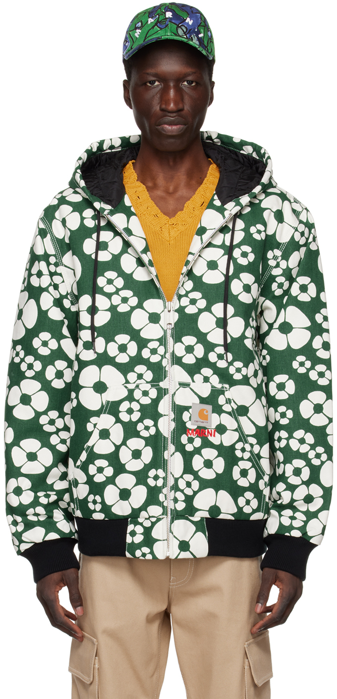 Photo: Marni Green & White Carhartt WIP Edition Floral Jacket