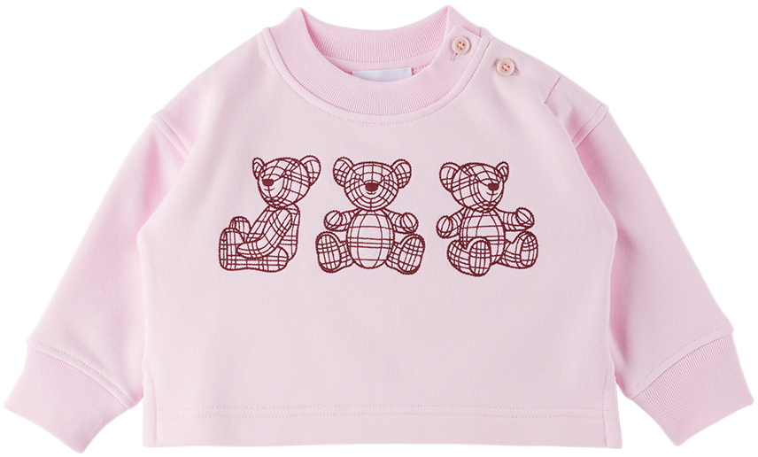 Burberry Baby Pink Embroidered Sweatshirt Burberry
