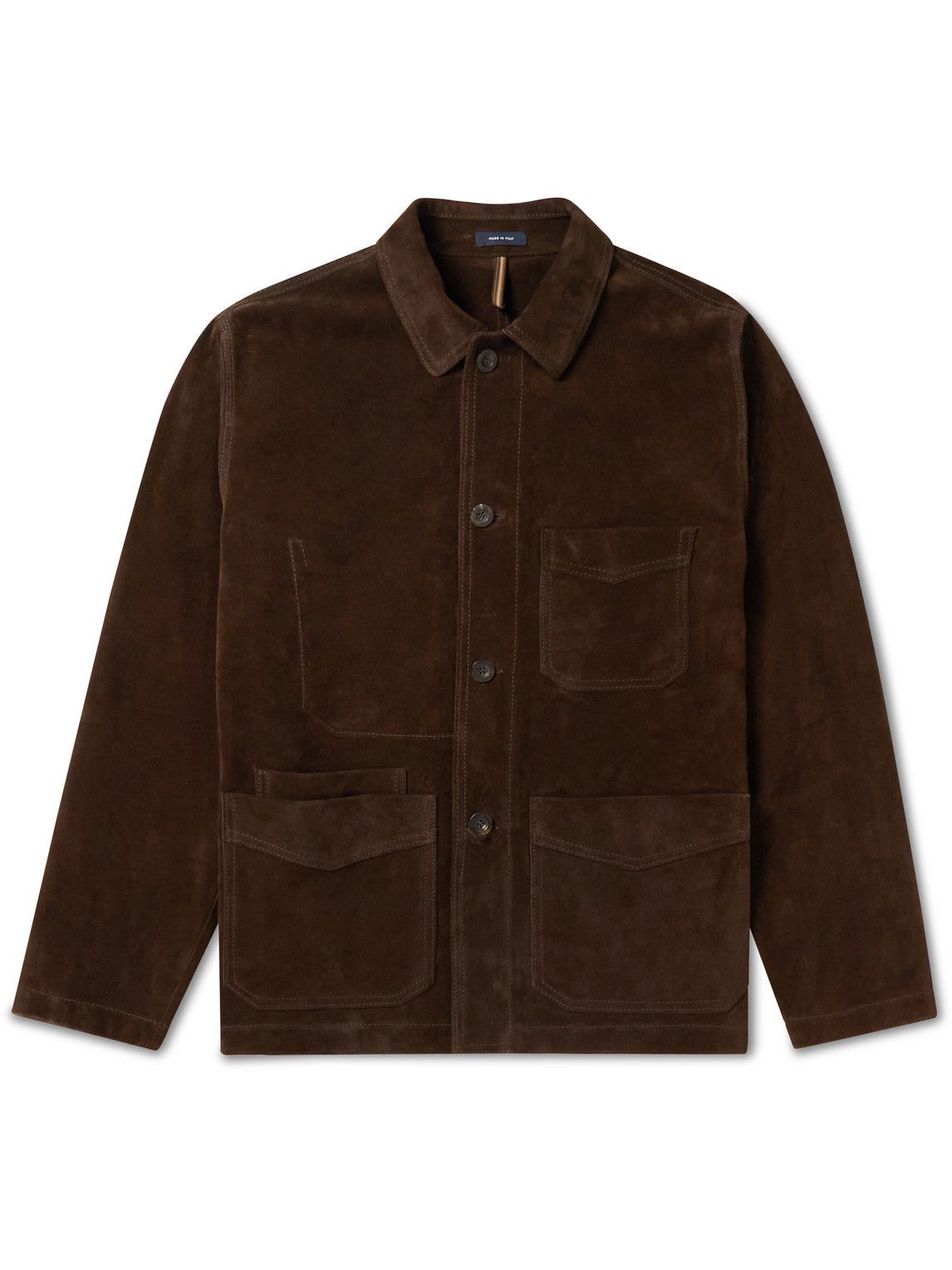 Drake's - Suede Overshirt - Brown Drake's