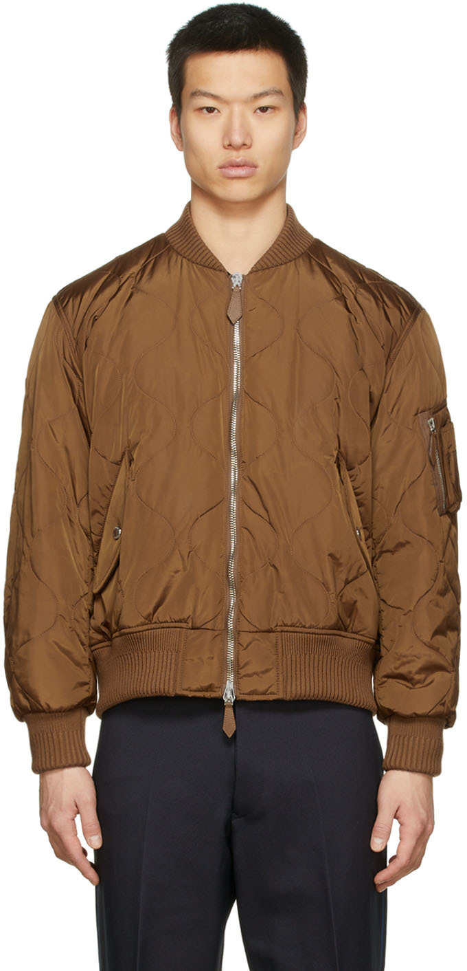 Photo: Burberry Brown Quilted Bomber Jacket