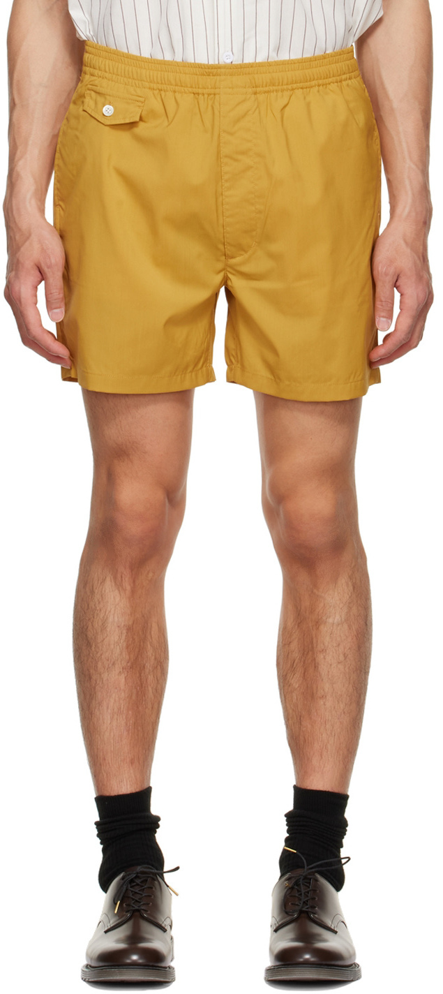 BEAMS PLUS Yellow Polyester Swim Shorts 
