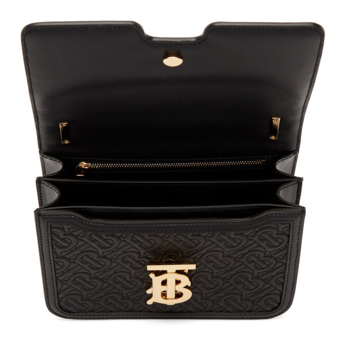 Burberry Black Small Quilted Monogram Bag Burberry