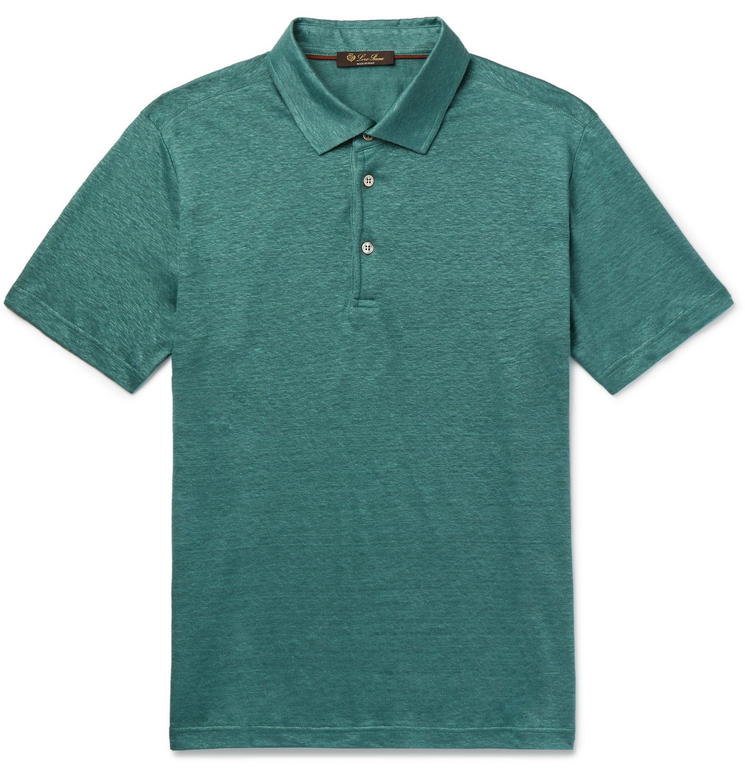 Loro Piana - Linen-Jersey Polo Shirt - Blue Loro Piana