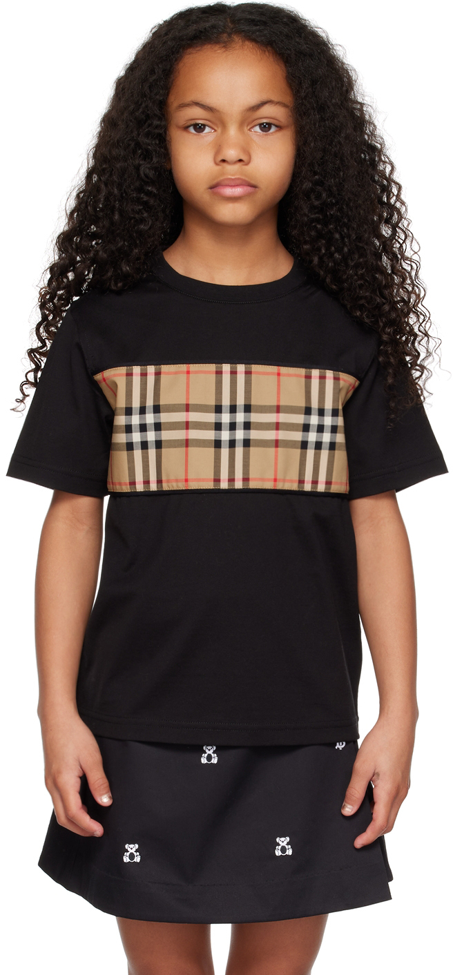 Burberry Cedar Kids Boys T Shirt In Black
