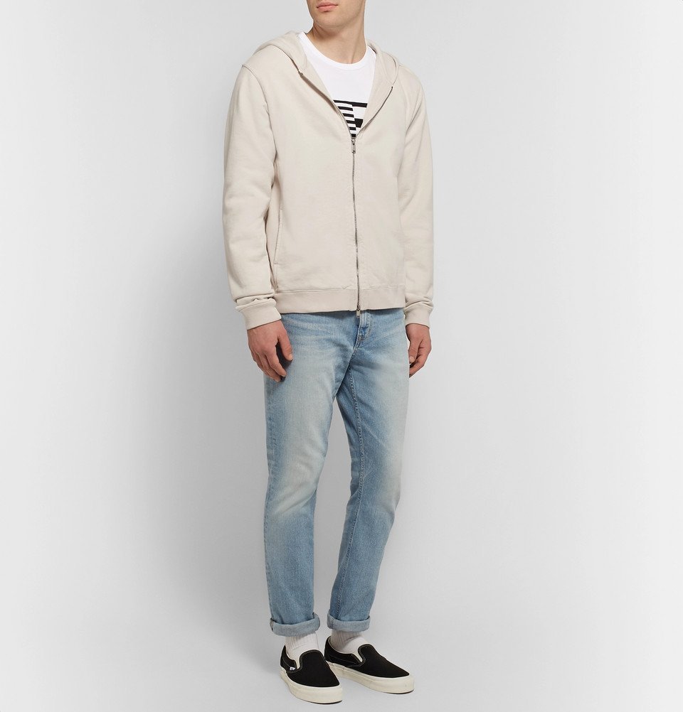 cream zip up hoodie mens