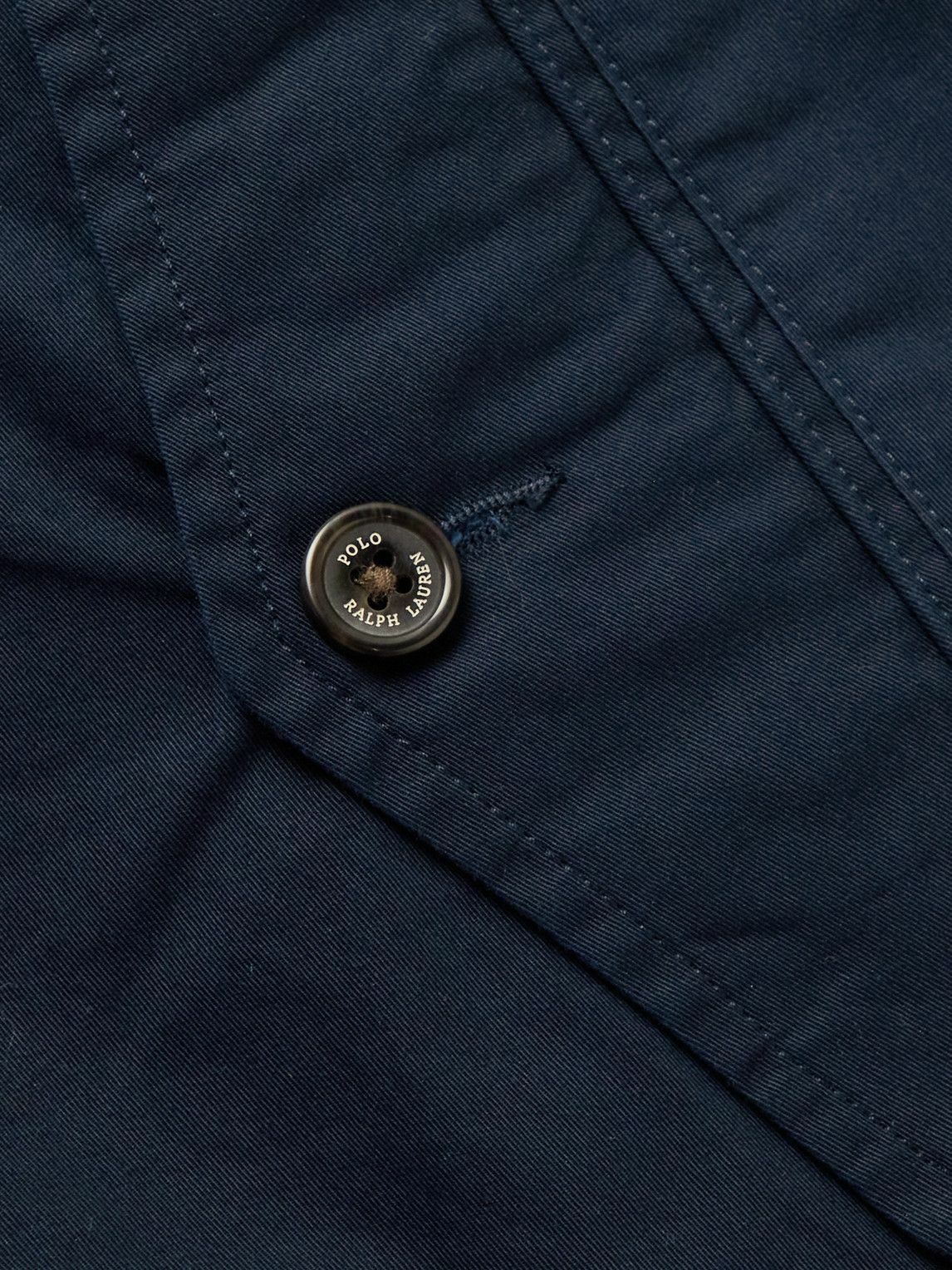 Polo Ralph Lauren - Logo-Embroidered Cotton-Gabardine Coat - Blue