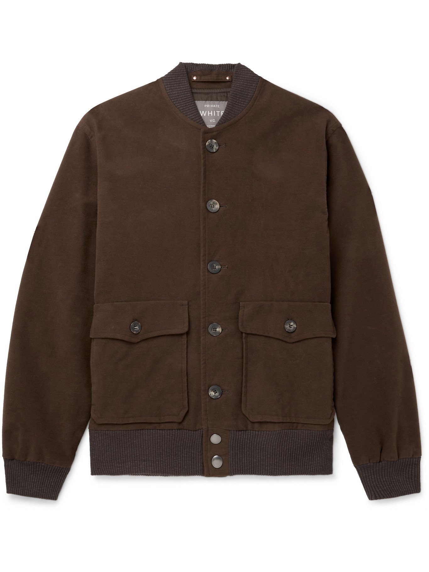 brown cotton bomber jacket