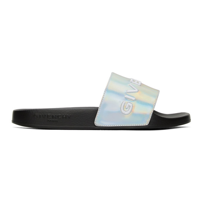 silver givenchy slides