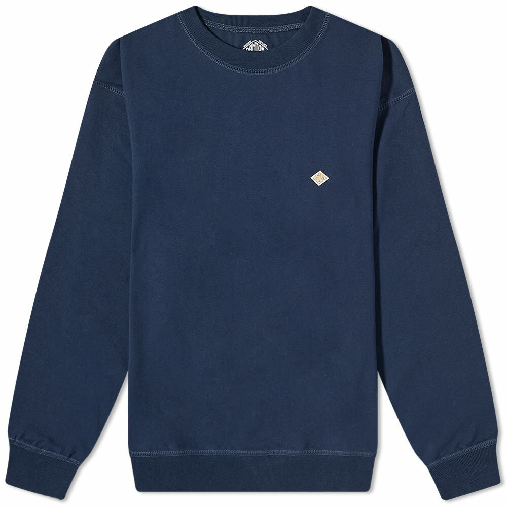 Danton Men's Logo Lightweight Crew Sweat in Navy Blue Danton