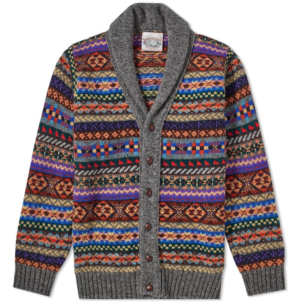 Jamiesons Of Shetland Fair Isle Shawl Collar Cardigan Jamiesons Of Shetland 2252