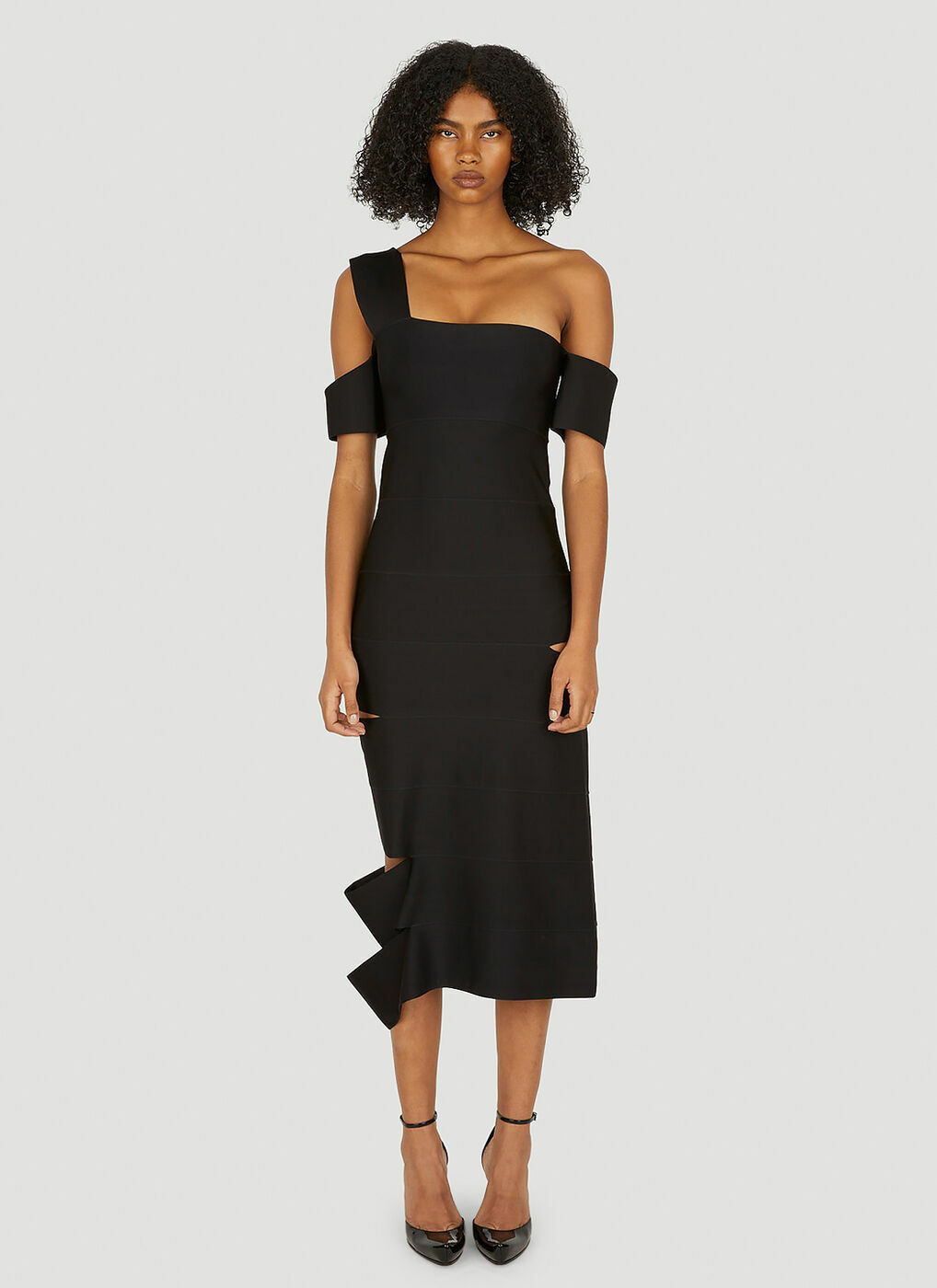 Bandage Slash Dress in Black Alexander McQueen