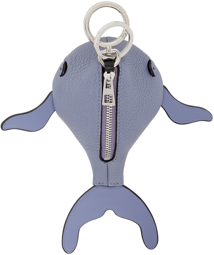 Loewe Blue Paula's Whale Charm Keychain Loewe