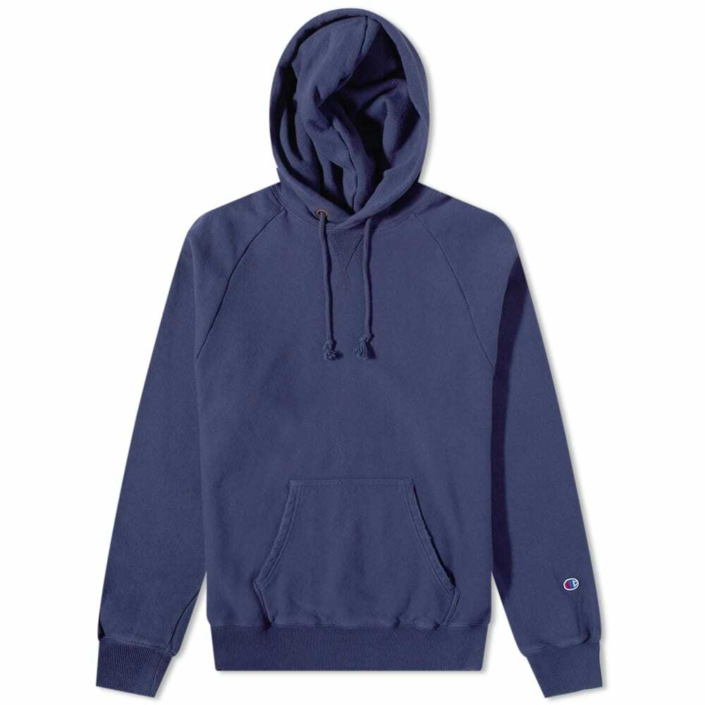 Champion Reverse Weave Men's Distressed Hoody in Maritime Blue Champion ...