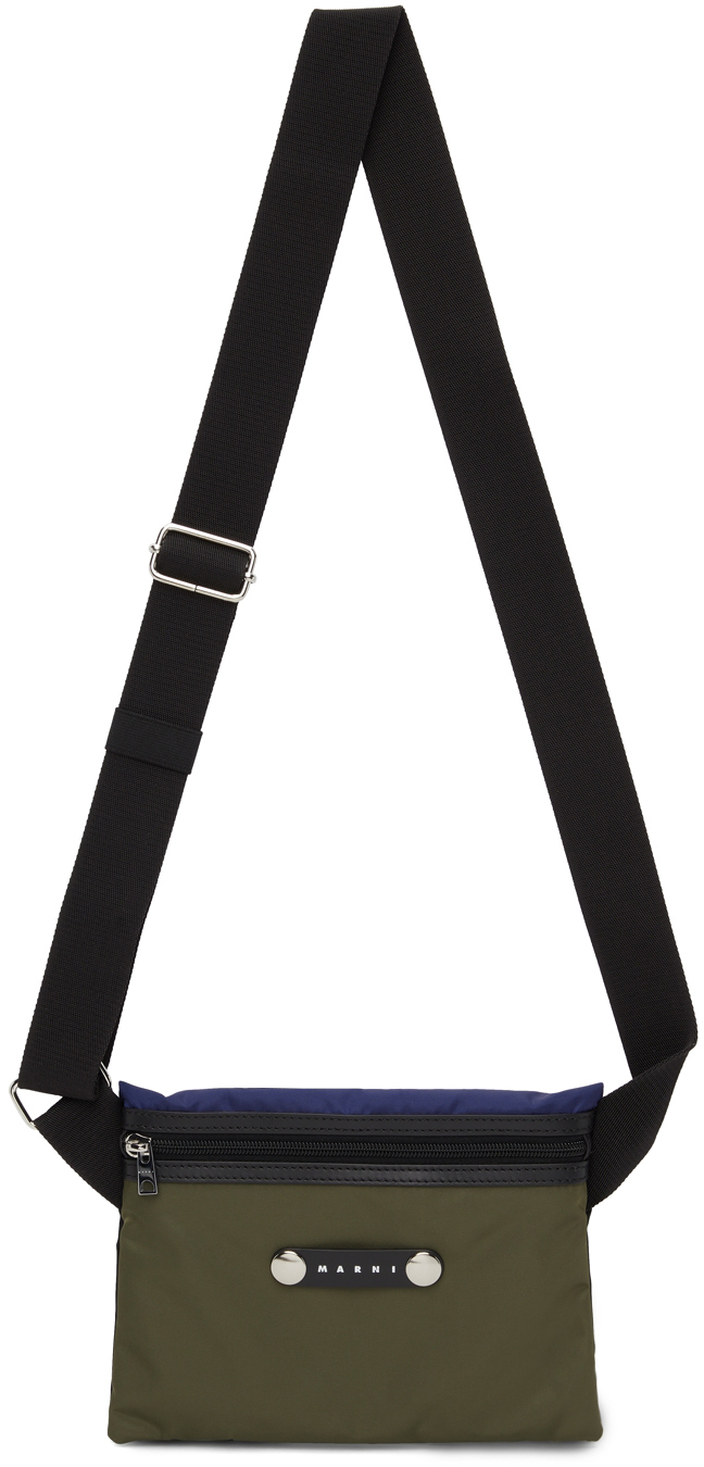 Marni Tricolor Hackney Flat Messenger Bag Marni