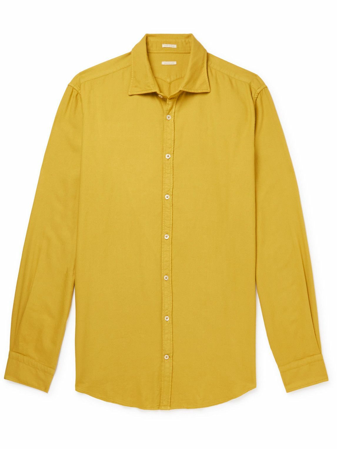 Massimo Alba - Genova Twill Shirt - Yellow Massimo Alba