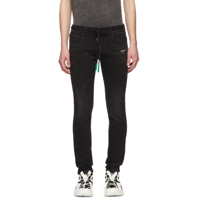 off white black skinny jeans