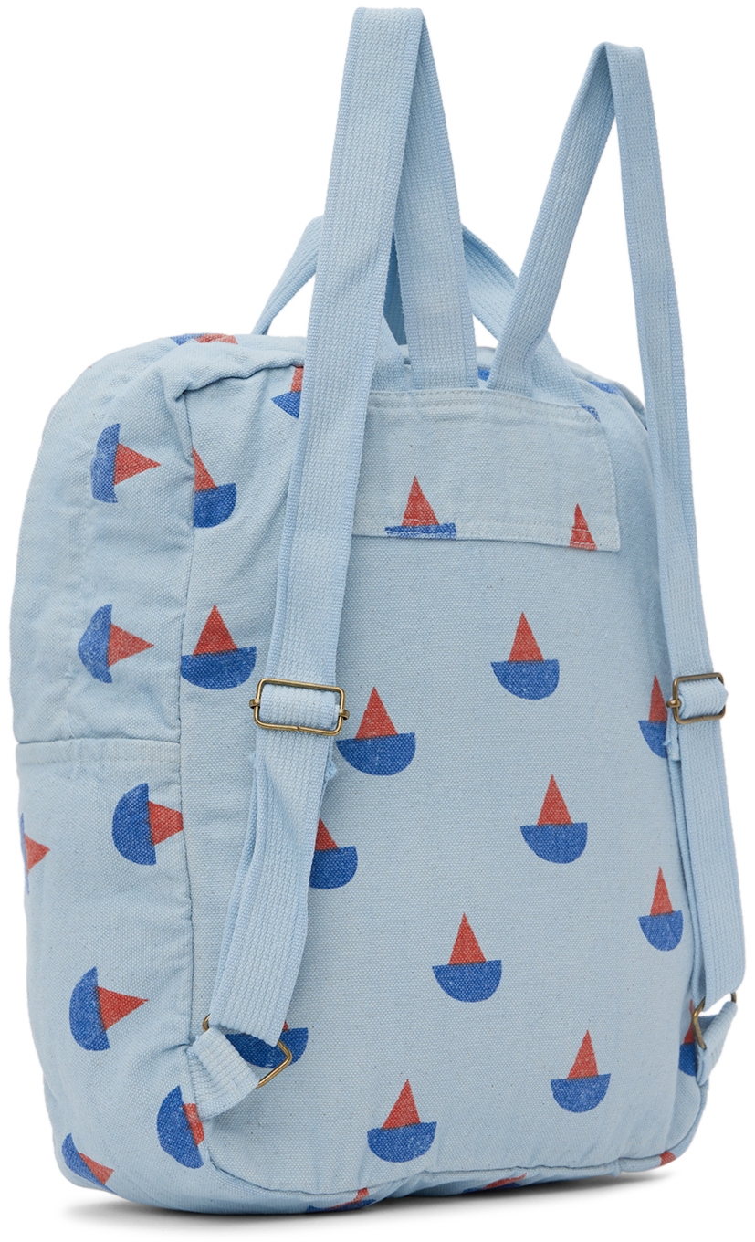 Bobo Choses Kids Blue Sail Boat All Over School Backpack Bobo Choses