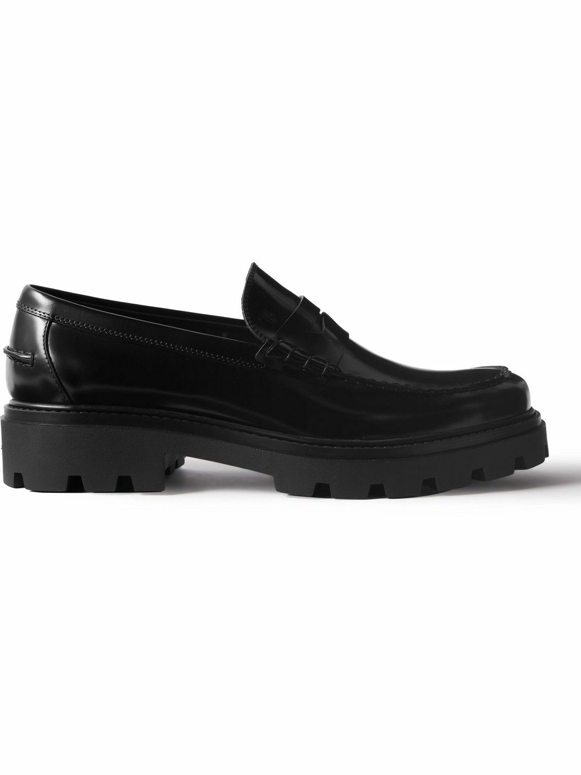 Tod's - Glossed-Leather Penny Loafers - Black Tod's