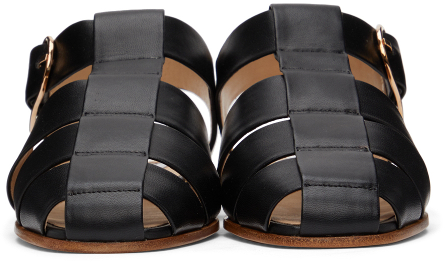 Gabriela Hearst Black Lynn Flat Sandals Gabriela Hearst