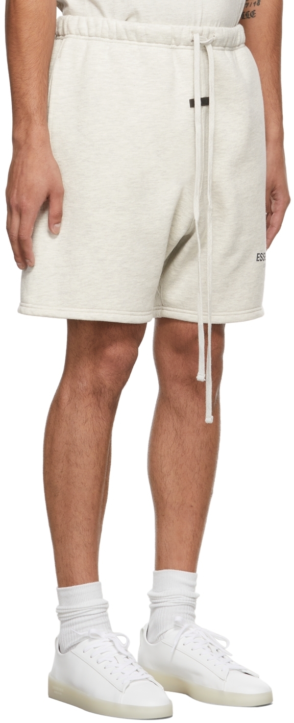 off white fleece shorts