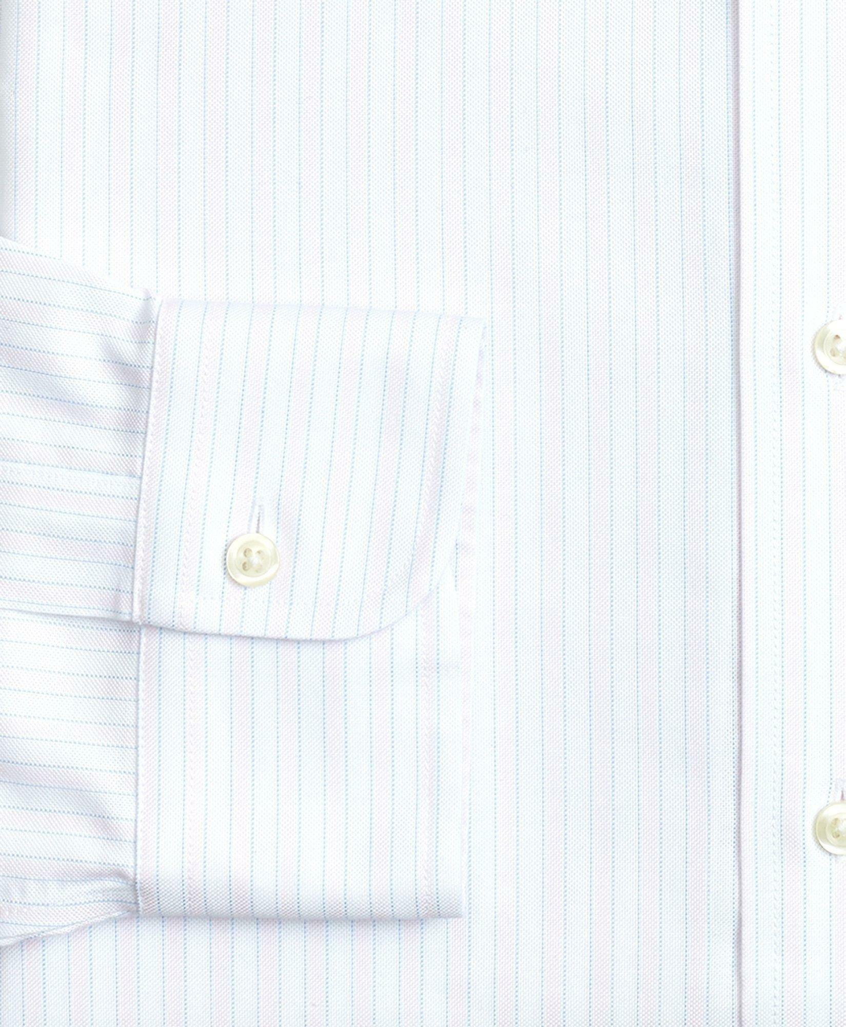 Brooks Brothers Men's Cool Regent Regular-Fit Dress Shirt, Non-Iron Stripe | Pink