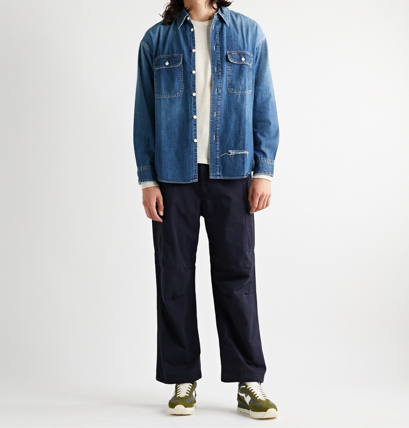 visvim - Lumber Distressed Denim Shirt - Blue Visvim