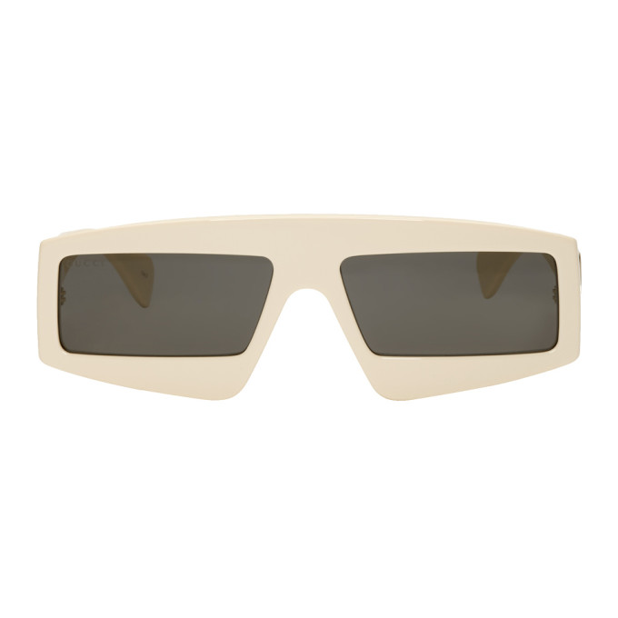 gucci white square sunglasses