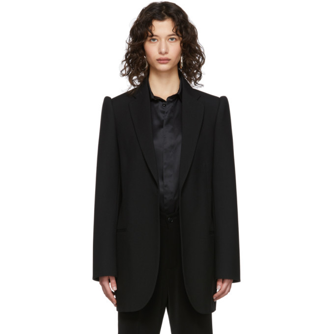 Balenciaga Black Suspended Shoulder Blazer Balenciaga