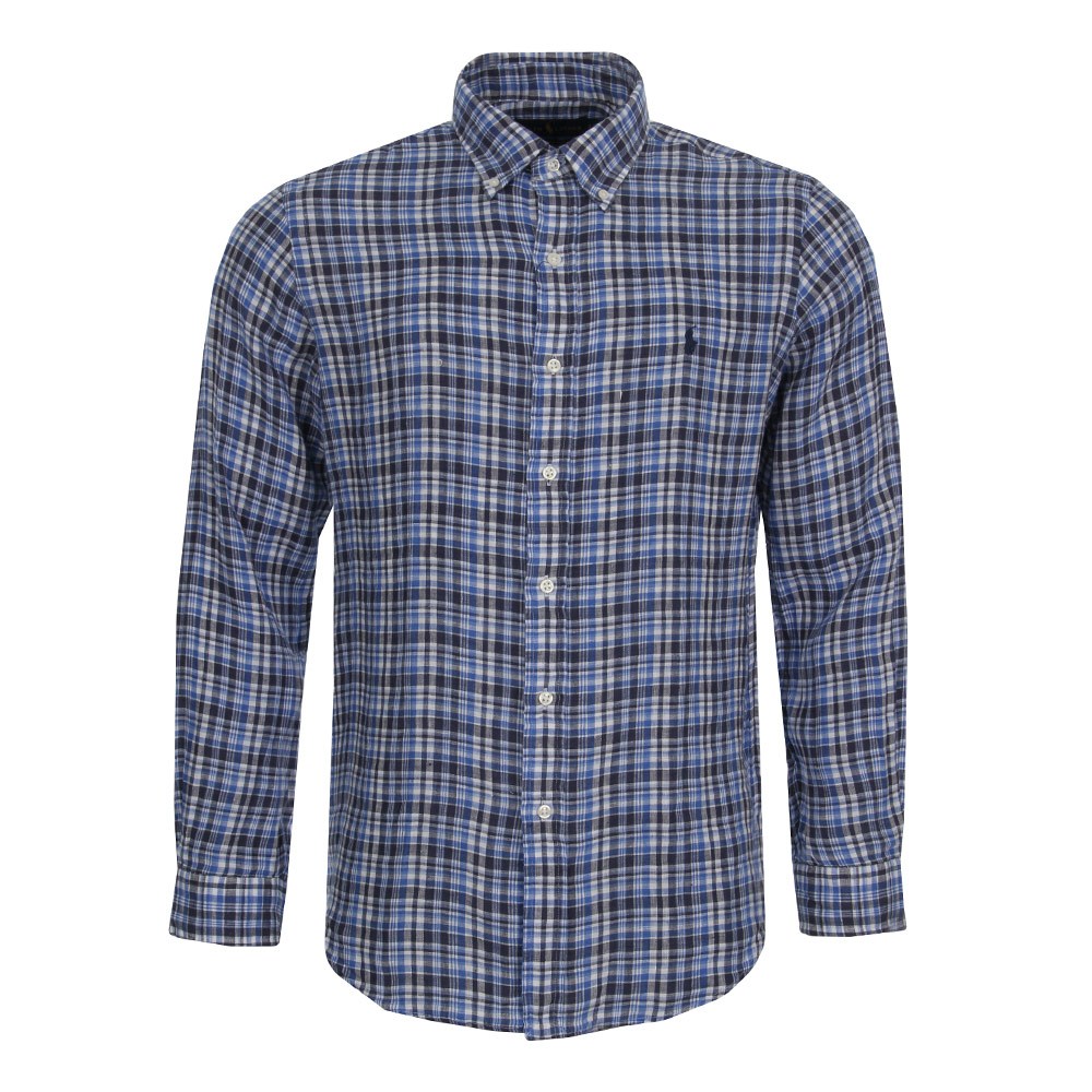 Linen Check Shirt - Blue Multi