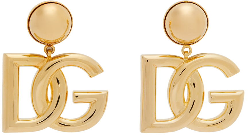 Dolce & Gabbana Gold DG Logo Clip-On Earrings Dolce & Gabbana