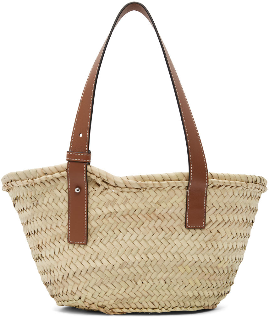 Loewe Beige & Navy Basket Tote Loewe