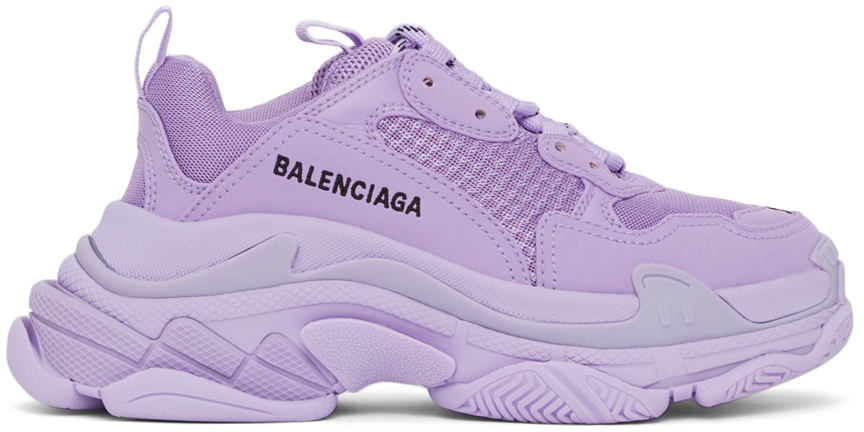 balenciaga purple triple s