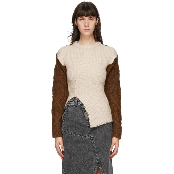 Andersson Bell Beige and Brown Knit Mollyna Sweater Andersson Bell