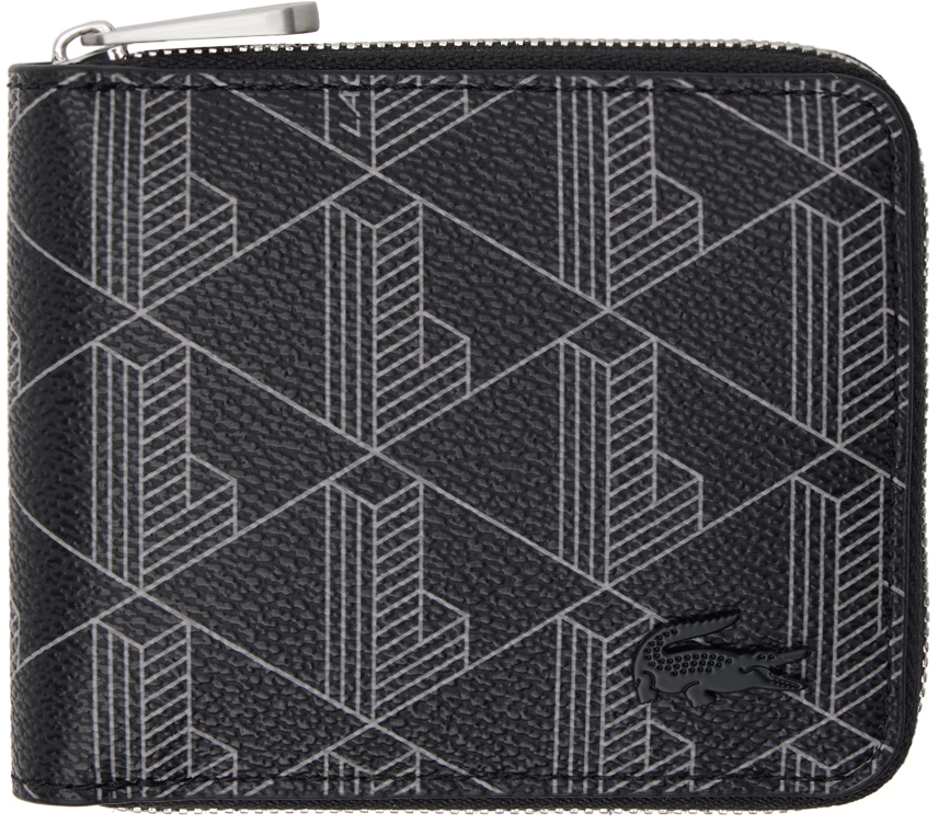 Lacoste Black Small Monogram Wallet Lacoste