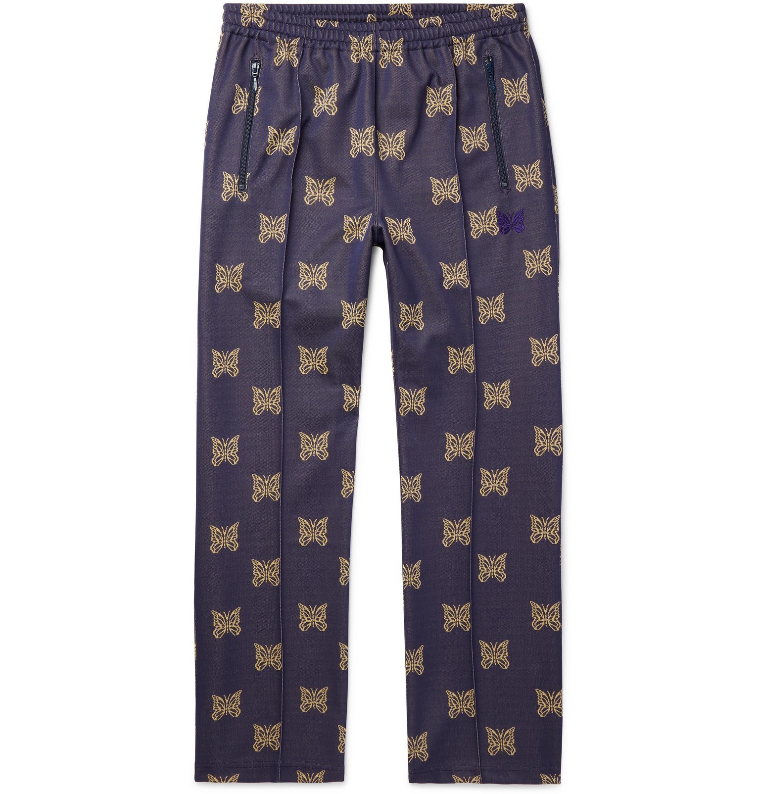 Needles - Tech-Jersey Jacquard Track Pants - Purple Needles