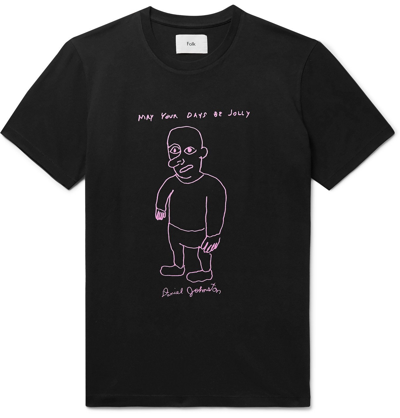 Folk - Daniel Johnston Love is the Answer Printed Cotton-Jersey T-Shirt ...