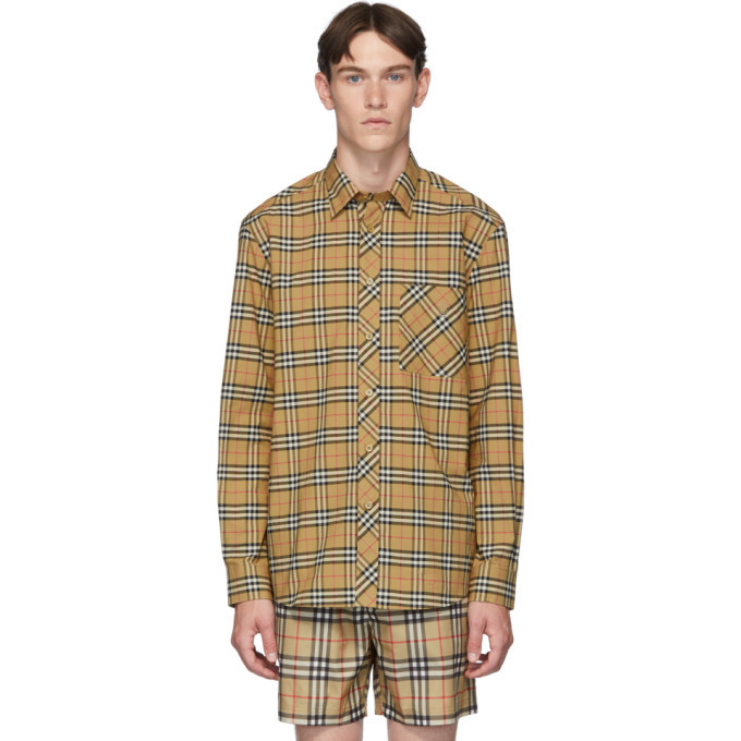 Burberry Beige Classic Check Shirt Burberry