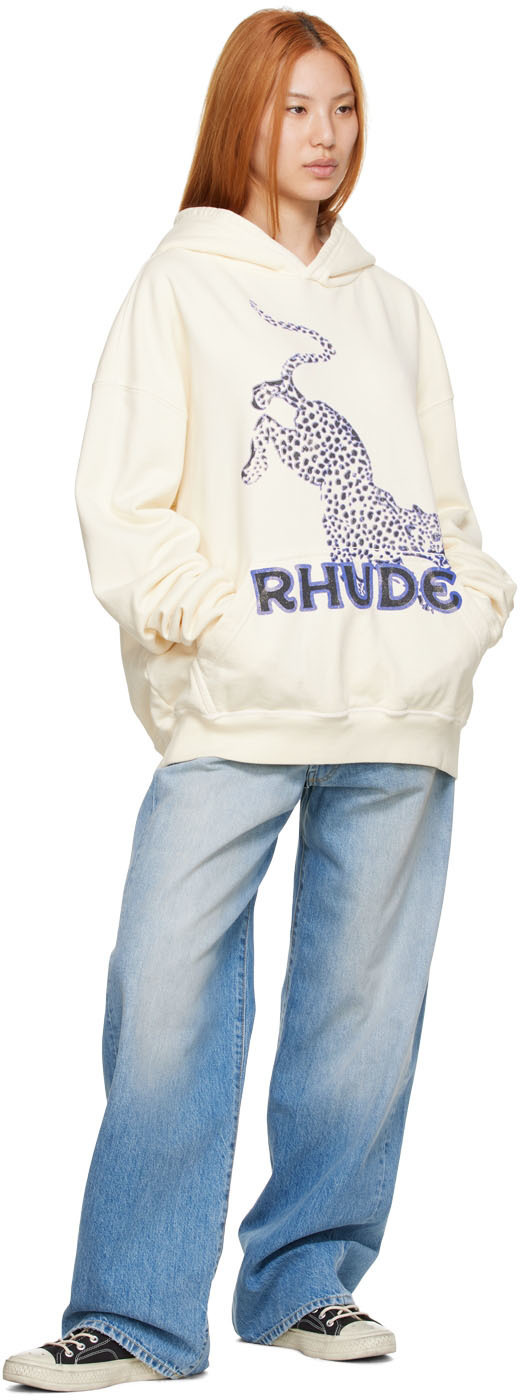Rhude OffWhite Cotton Hoodie Rhude
