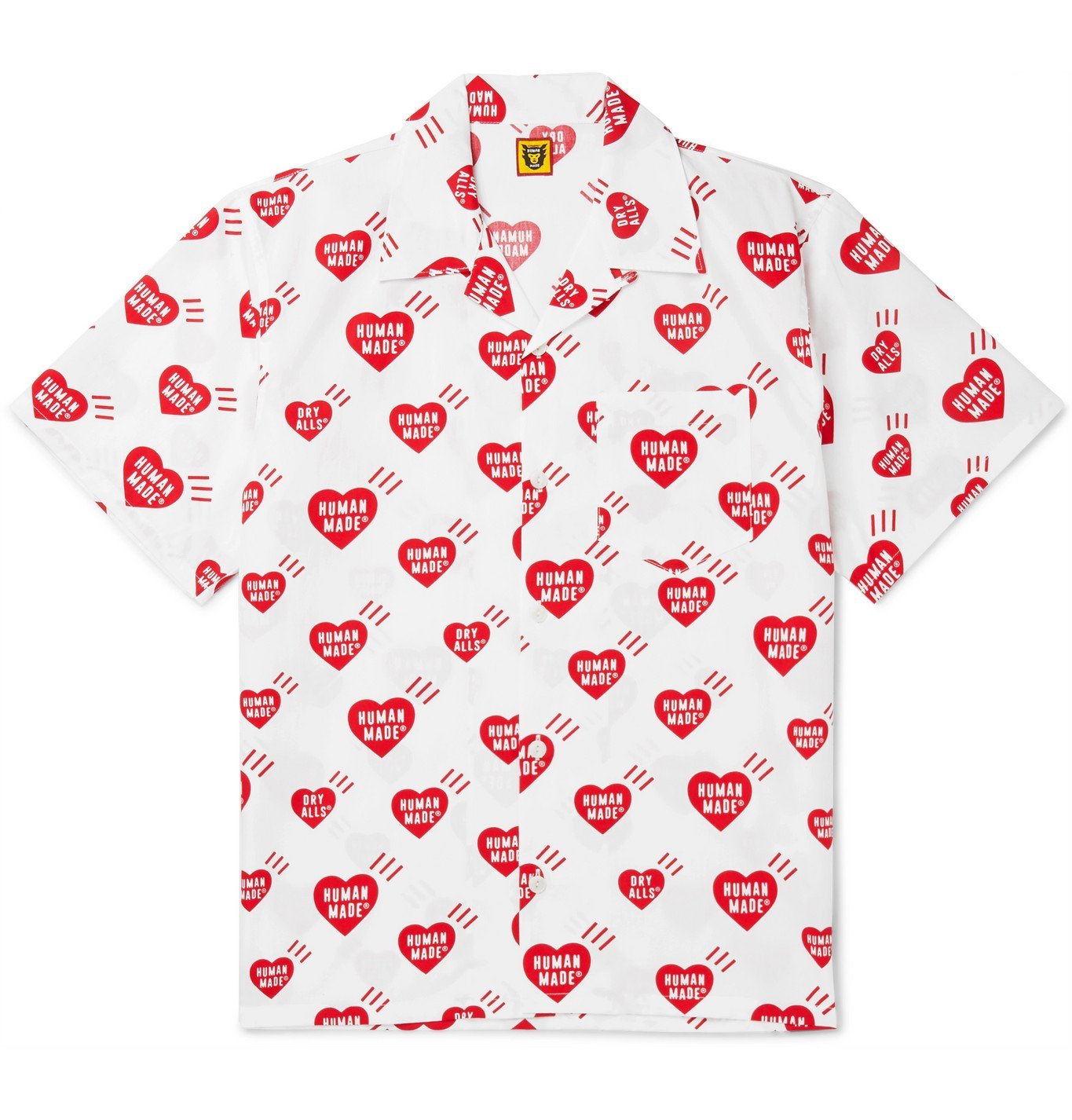 Human Made CampCollar Printed CottonPoplin Shirt White Human Made