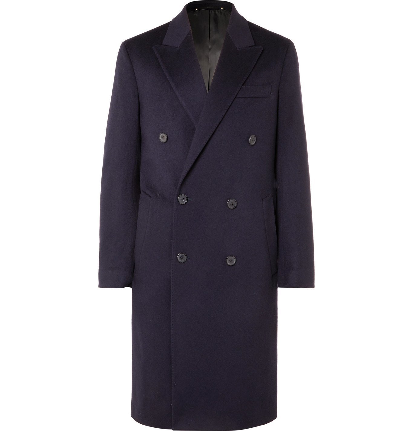 Paul Smith - Double-Breasted Wool and Cashmere-Blend Coat - Blue Paul Smith