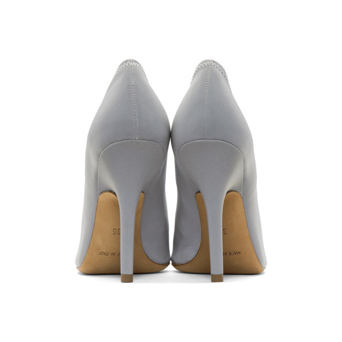 grey reflective heels